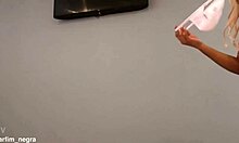 Milf wife sucks friend while old cuckold works, interracial encounter