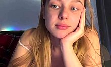 Watch her play with those natural tits and finger her pussy!