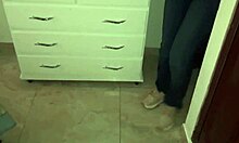 catching my stepdaughter in panties, rubbing cock on her pussy to make her horny