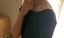 Mai enjoys intense creampie in shaved pussy