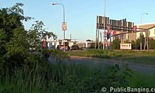 Pretty blonde enjoys street public gathering part 3