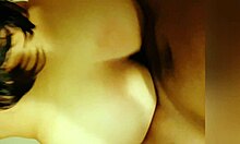 She moans deliciously on the bed