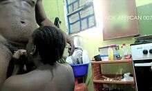 Hot blowjob in the home kitchen watch full video