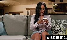 Horny MILF Jennifer White Dominates Naturally Stacked Stepbae Scarlett Alexis In Intense Lesbian Action