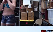 Petite teen 18+ thief gets fucked by two perverted LP officers in uniform.