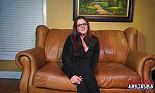 Busty Brunette Cutie Brooke Sucks Hard Cock And Gets Pussy Fucked Intensely