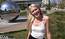 Russian MILF Flashes Tits Publicly