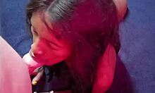 petite black girl sucks grandpa's thick cock then gets fucked doggystyle