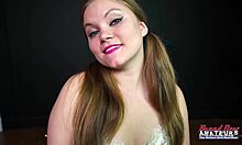 petite coed lauren sucks a hard dick before she gets banged and jizzed