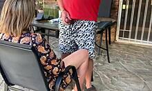 Stepmom Mutual Masturbation Outdoor Creampie