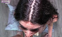 18 stepdaughter angel gostosa shows thick ass to stepdad, gets creampie in pov fucking!