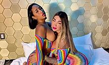 Shemale Fucking That Horny Latina Slut In Bedroom 😈