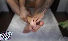 Brunette Shows Her Feet And Foot Fetish Closeup