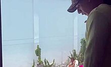 lucky stranger giving sex massage and applying suntan lotion to latina slut in hotel pool cute skinny babe gets her pussy and natural tits fingered