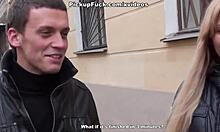 Blonde Amateur Sucks Cock On Outdoor Porch!