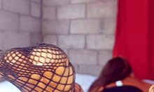 beautiful young woman with big ass, 18 years old, asks a fan for something special