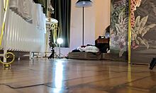 I try on sexy lingerie and mini skirts backstage