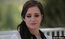 That cocksucking teen beauty is riding her stepbro's cock so well