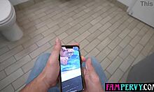 petite teen 18+ stepsis fulfills pervert stepbros foot fetish fantasy with big cock