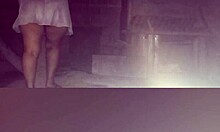 Stepmom relaxes while alone at home