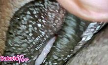 watch indian step sister's tight pussy get fucked hard by step bro with loud moans, squirting and closeup creampie in bedroom