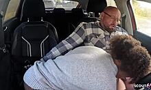 german half-african teen lia amalia with small tits picked up by old guy for raw bareback pounding in car