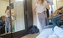 stepsister tries slutty underwear for first date with my help