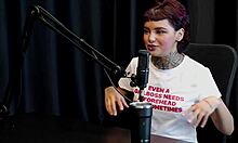 annie, nervous about anal in suruba tattoo session with group exposure?