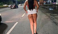 i was eating my girlfriend's tight pussy in the empty lot, feeling the thrill