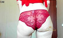 i shake my huge ass in sexy red panties for a young fan, feeling so beautiful and naughty