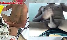 hot latina model backstage strips poses masturbates huge jizz load