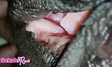 watch indian step sister's tight pussy get fucked hard by step bro with loud moans, squirting and closeup creampie in bedroom