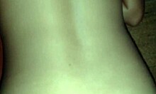 Shaved tight wet pussy spreads wide for creampie orgasm pounding