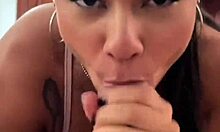 petite latina's sloppy deepthroat rimjob hides a cum-swallowing brunette secret