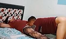 pregnant mexican beauty big tits sucks huge cock rides doggystyle valentine skirt cum