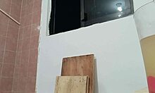 Wife flashing fat tits while cooking, damn those chubby curves! 🍳👀