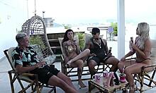 Swingers bruna carlos teases with see through lingerie in kobra bora cast compilation public cuckold play part 1