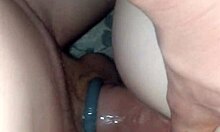 Tight Girlfriend Tries Huge Toy Then Takes Doggystyle Pounding and Squirts