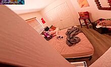 caught peeping stepmom lets you jerk off and creampie her fat pussy