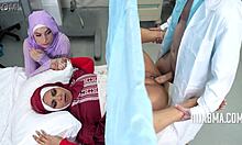 Arab wife cheats in hospital letting curvy fat doctor impregnate her hijab off