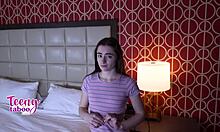 Stepdad fills 18yo reese robbins tight shaved pussy creampie doggystyle 😈💦