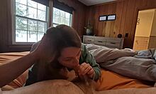 this couple's steamy sextape gets wild until the family dog crashes the fun