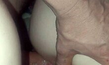 Tight Girlfriend Tries Huge Toy Then Takes Doggystyle Pounding and Squirts