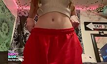 horny petite latina teen rubs dripping wet shaved pussy through soaked panties