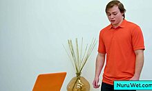 lovely pigtailed blonde teen masseuse delilah day rubs naked body on horny client anthony pierce