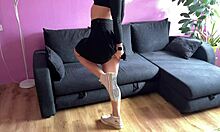 Fucked College Slut's Pussy in Miniskirt and Sneakers