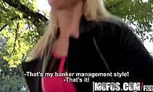 yo french kimber delice flashes pussy for public pickup cash