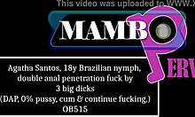 agatha santos the 18yo brazilian nympho takes double anal from three huge cocks dap gaping ass to mouth cum