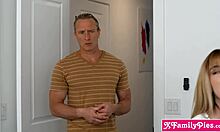 Tiny Stepdaughter Craves Stepdad's Monster Cock in Taboo Old Young Petite Hardcore Scene