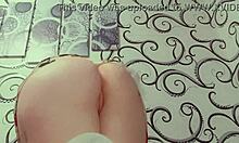 😍 18 year old perfect body teen shows virgin tight pussy then fucks it with huge dildo after college!